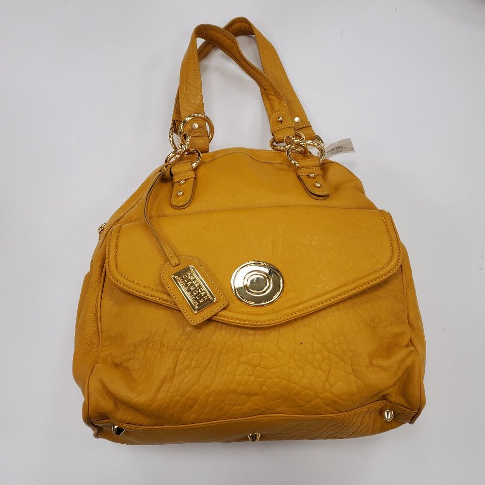 American Glamour Leather Mustard Handbag NEW!
